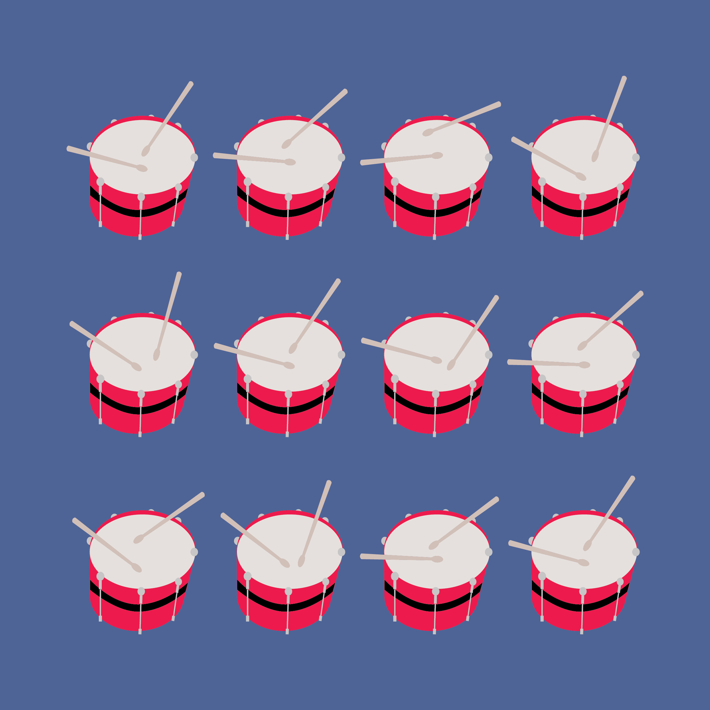 Twelve Drummers Drumming