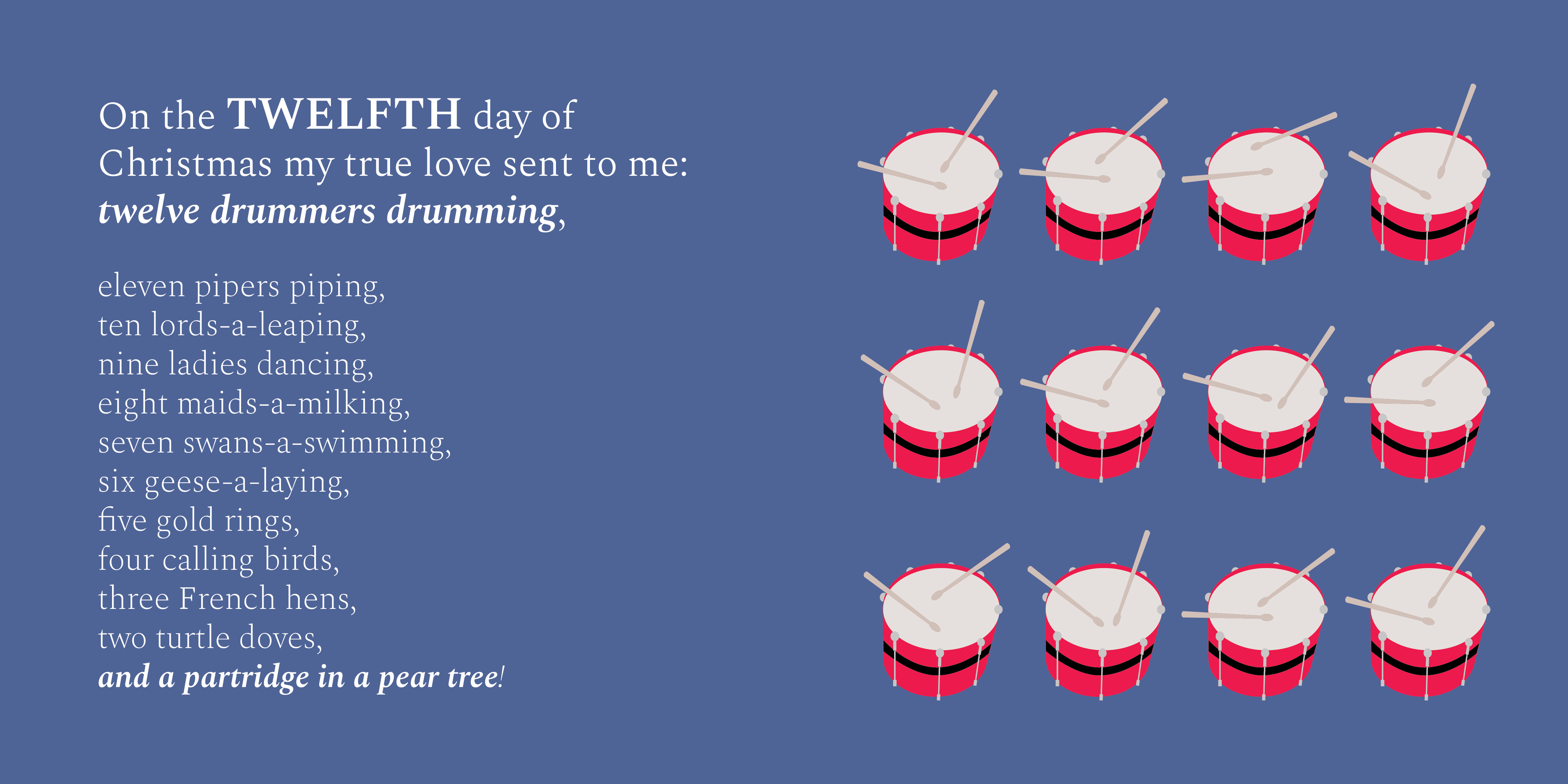 Twelve Drummers Drumming